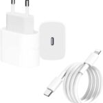 25W USB-C Fast Charging Adapter and Lightning Cable Compatible With Iphones