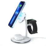 Choetech T585F 3 In 1 Magnetic Wireless Charger 15W Silver